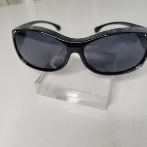 Piranha Black Sunglasses Rhinestone Embellished Women's Fashion Eyewear 50s Vibe